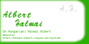 albert halmai business card